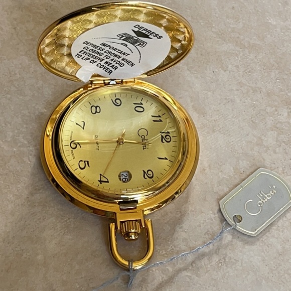 colibri Accessories Colibri Pocket Watch Battery Gold Tone Wdate